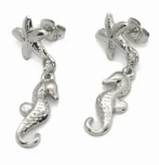 Aros de acero quirurgico estrella de mar 10mm caballito de mar 18mm